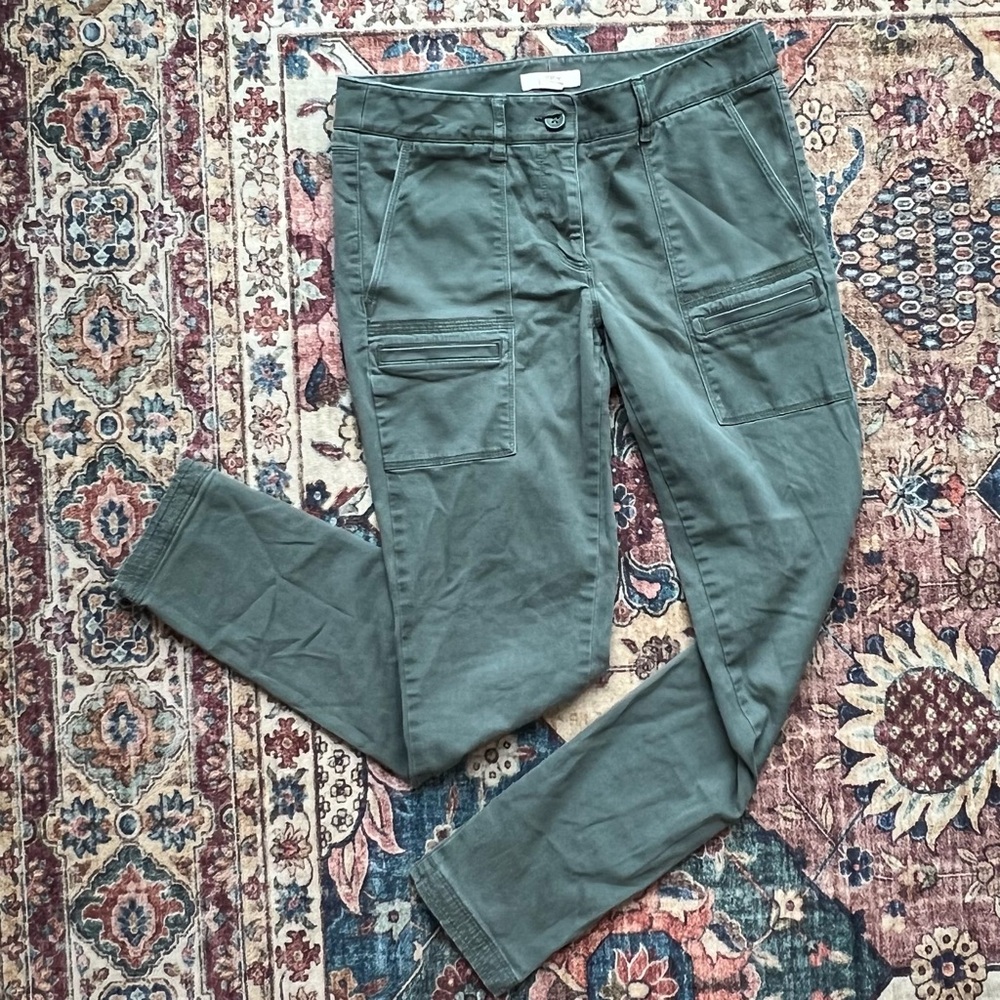 LOFT Olive Green Skinny Cargo Jeans